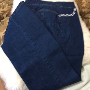 Gilded Glam Jeans, new. Blue/sequins pockets